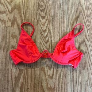 ASOS red underwire top.